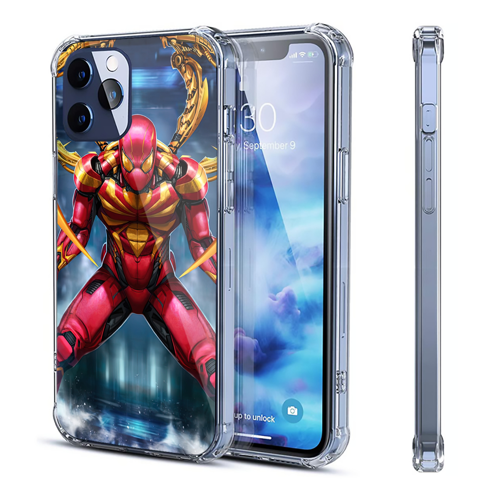 （画像用） Spider Man スパイダーマン 【iPhone 12シリーズ対応】透明スマホケース（クリアソフトケース）